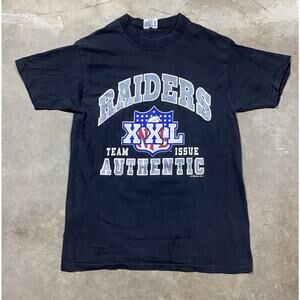 Vintage 1993 Raiders NFL Team Issue Authentic T-Shirt Black M USA Made Bike
